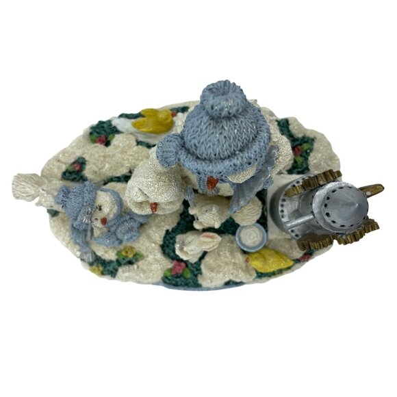 Snowman Family Figurine By Encore Group 1999 "Stayin Cool" Winter Scene Decor - Picture 15 of 16